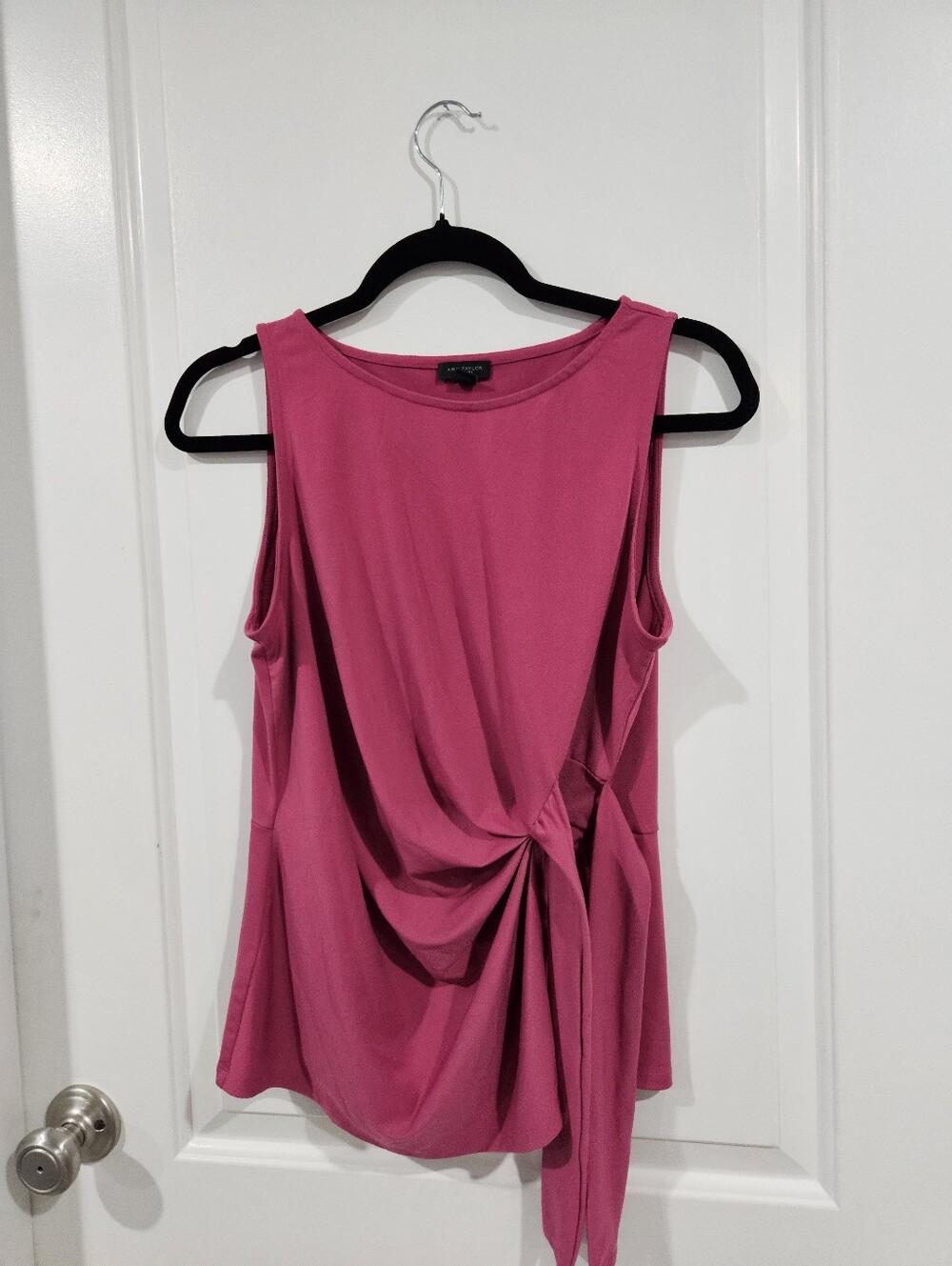Ann Taylor Factory Hot Pink Sleeveless Blouse